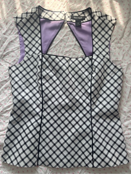 White House Black Market Tops - white house black market gingham blouse
